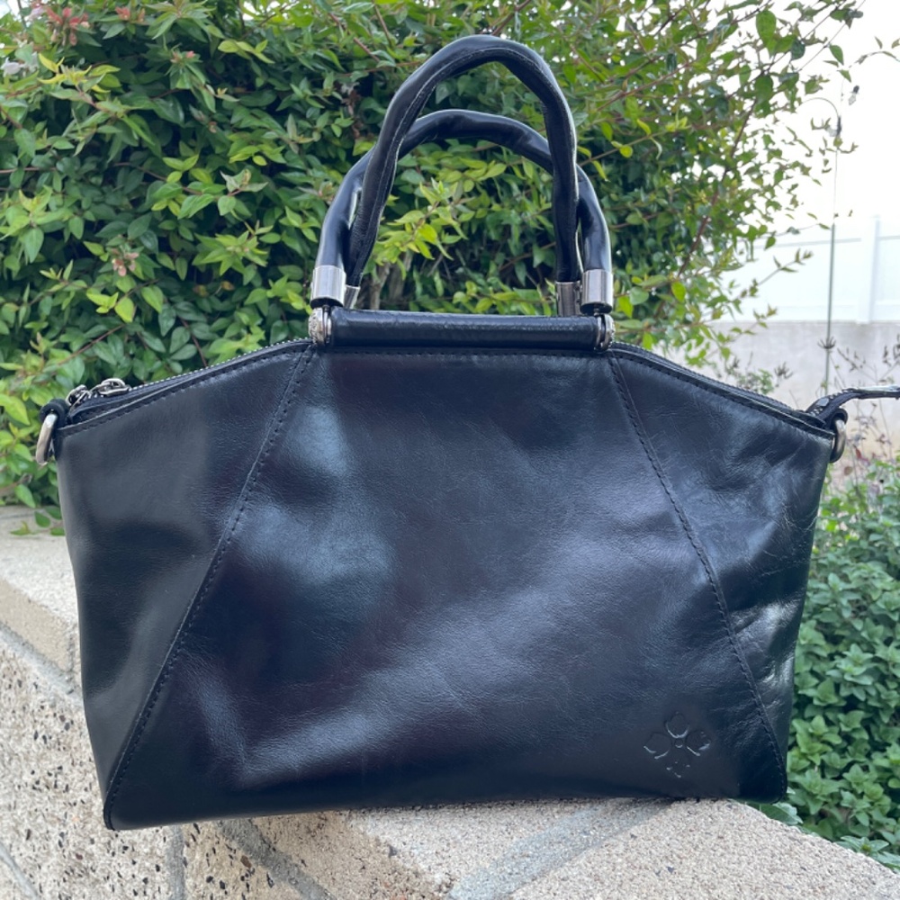 Patricia Nash Holland Top-Handle Black Leather Satchel/Crossbody P155106 EUC - Picture 16 of 16